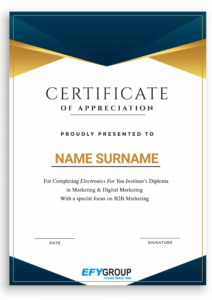 Digital Marketing certificate